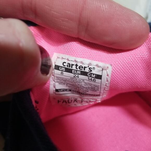 Carter's Navy Blue Little Monster Toddler Sneakers NWOT - Picture 6 of 7